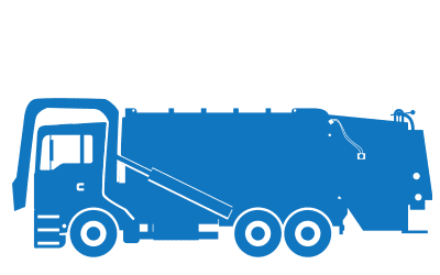 front loader waste truck icon